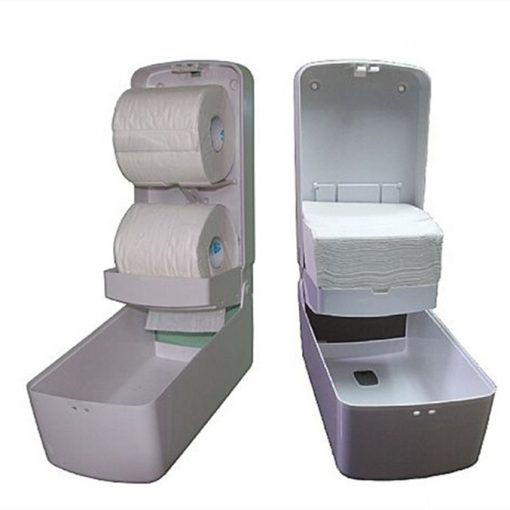 Interfold or roll toilet tissue dispenser black color smilclean