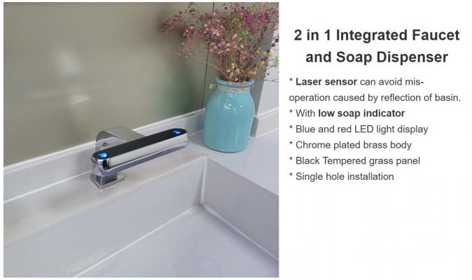 application-2 IN 1 Function Sensor Faucet Soap Dispenser-SMIL Clean SC-931 (5)