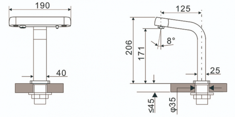 application-2 IN 1 Function Sensor Faucet Soap Dispenser-SMIL Clean SC-931 6