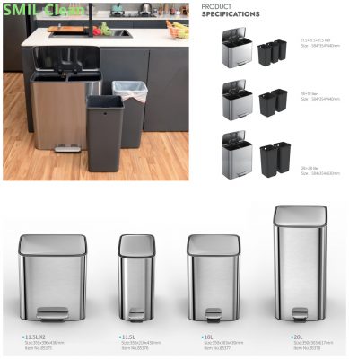 specification steel pedal bin SMIL Clean (1)