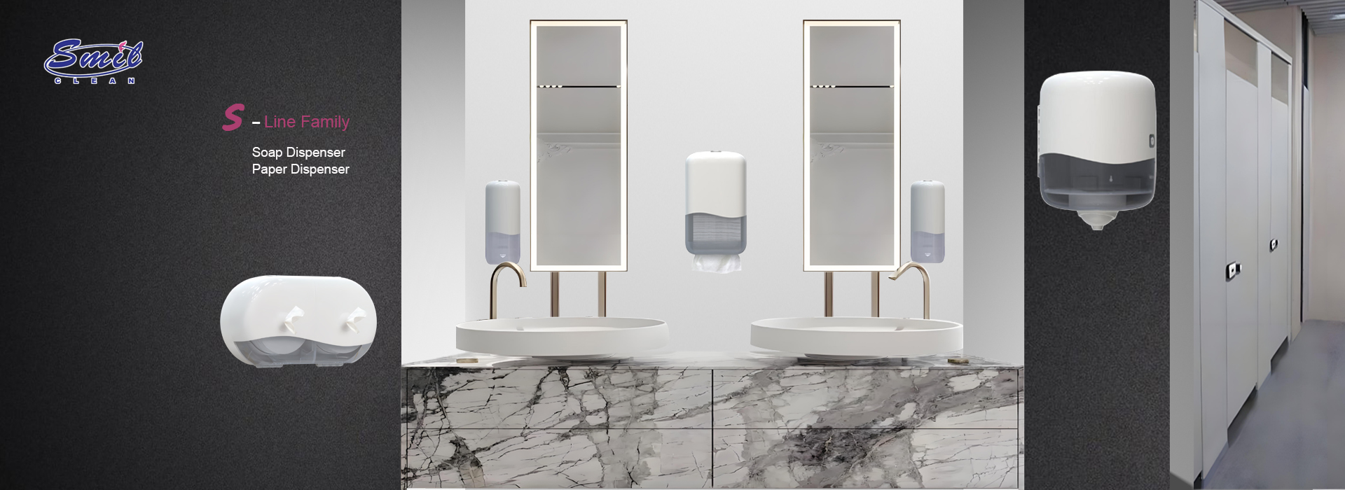 S line soap dispenser paper dispenser